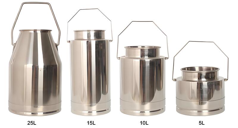 Stainless Steel Milk Can Size Comparison