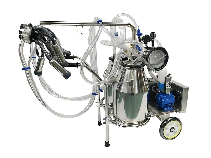 Double Bucket Mobile Milking Machine