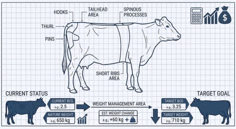 Body Condition Scoring in Cattle (2026 Ultimate Guide & BCS Calculator)