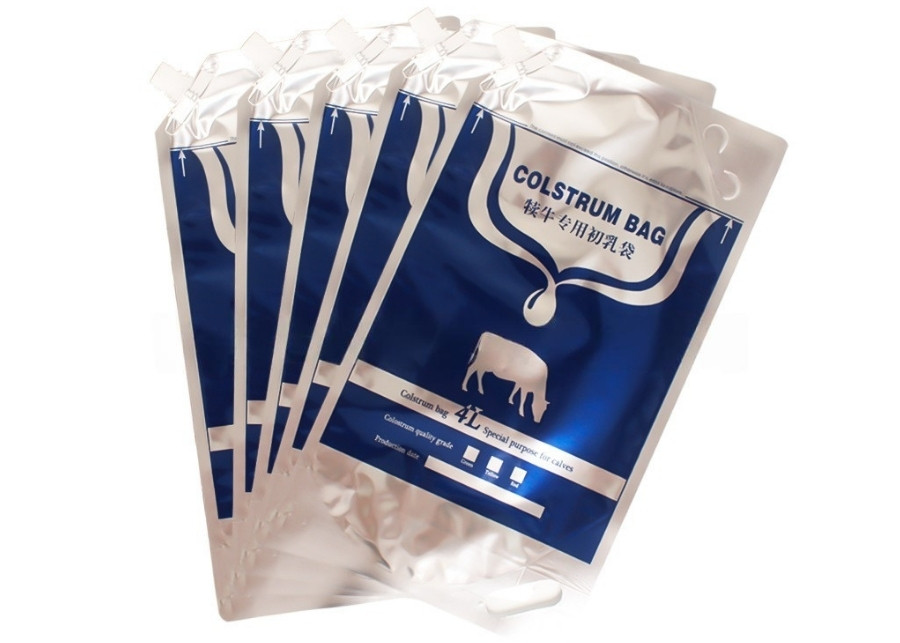 Colostrum bags being filled for storage