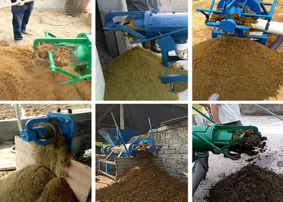 Solid-liquid separator machine in action