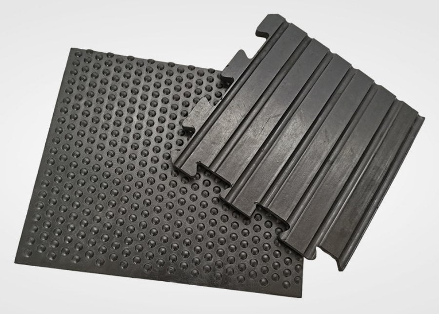 Close-up of a high-quality rubber cow mattress