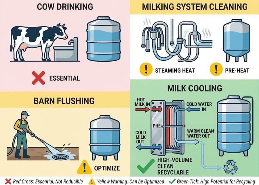 Water Usage at Dairy Farms