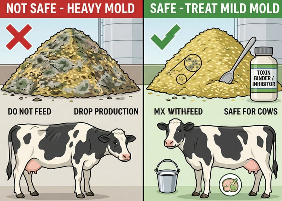 handling moldy corn silage