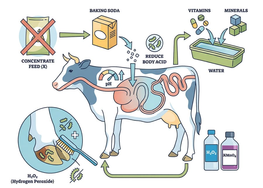 internal treatment for cow hoof rot
