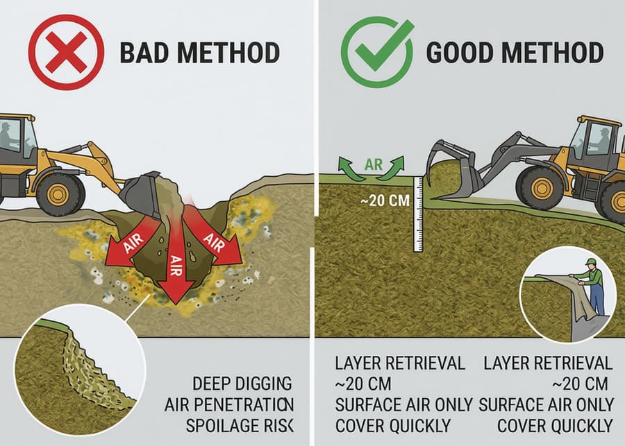 proper silage retrieval methods