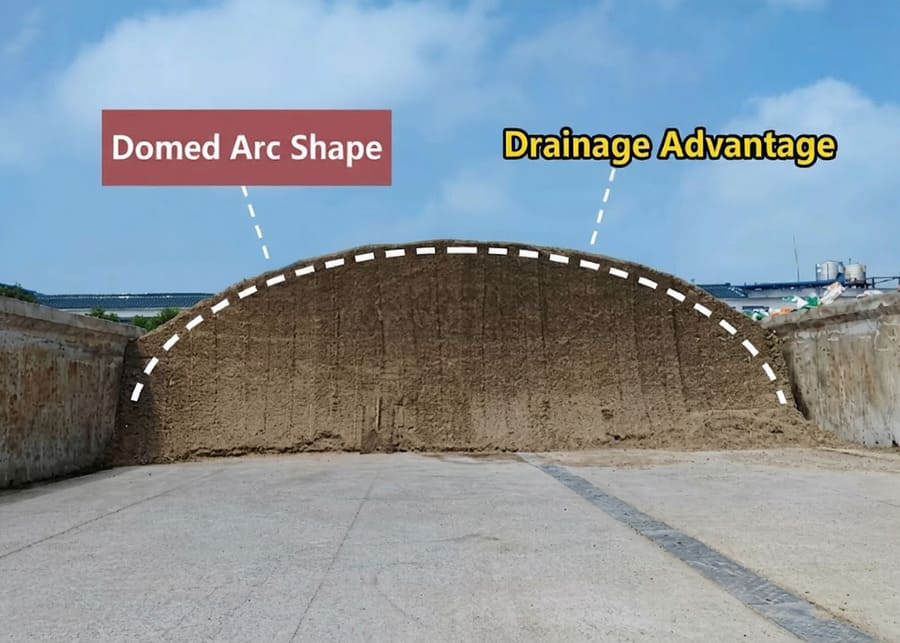 Silage pit height and drainage