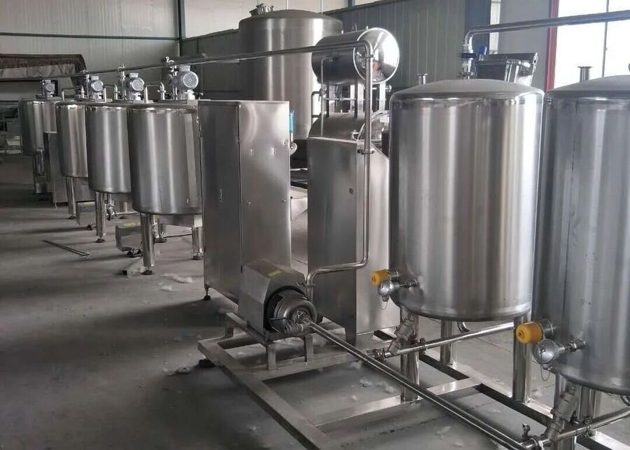 a complete dairy processing production line