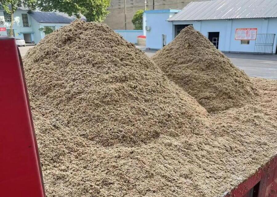 A truckload of fresh brewer's grains delivered as local feed ingredients