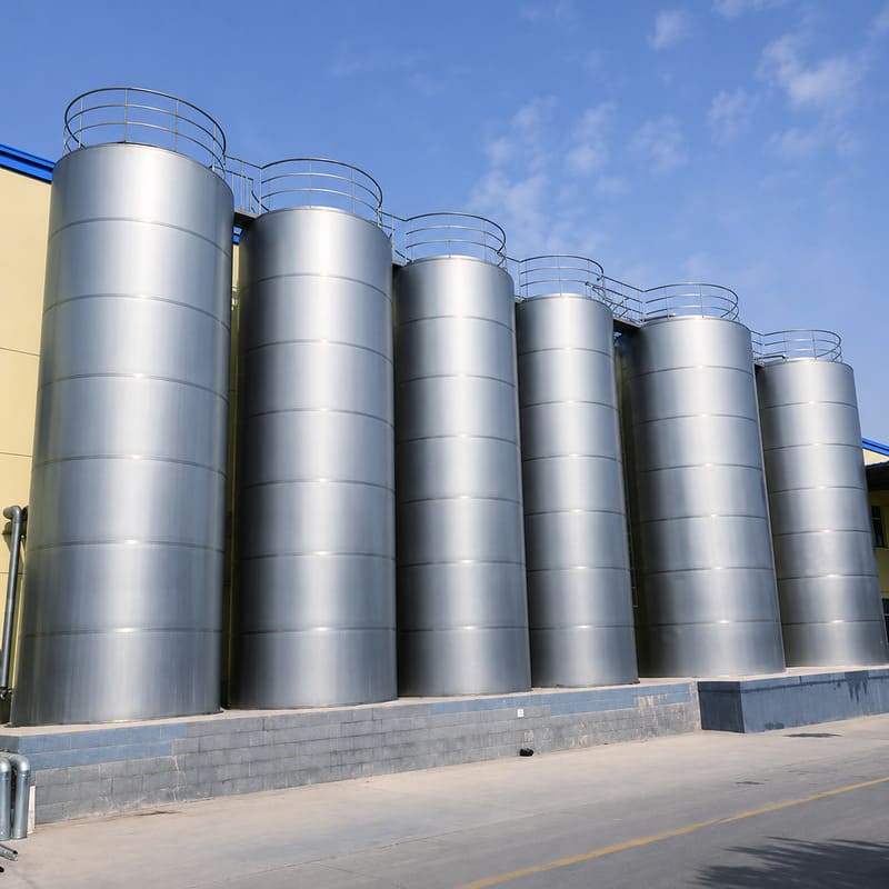 Vertical Outdoor Milk Silo Details