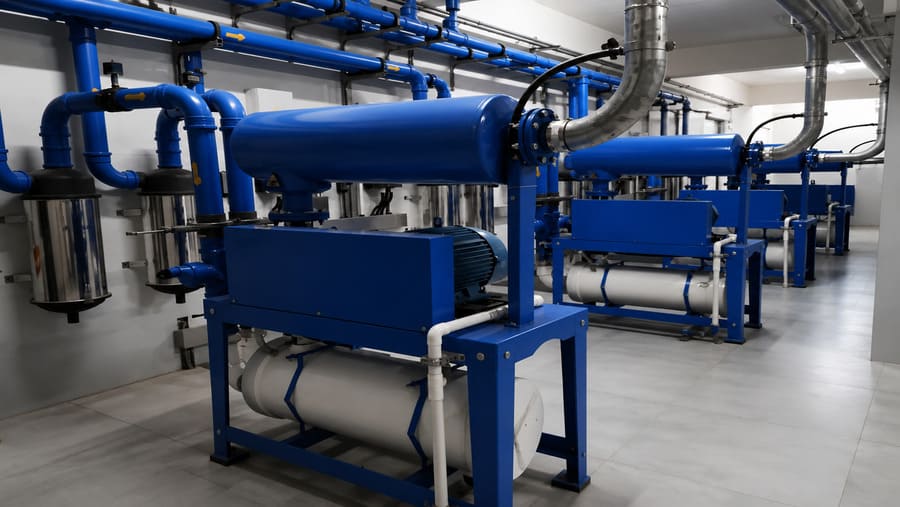 Large Dairy Central Vacuum System Installation