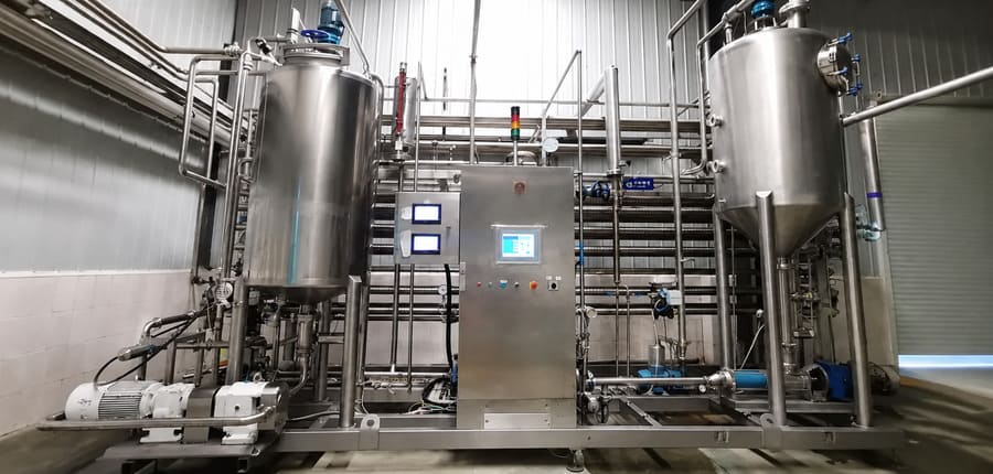 Commercial HTST Milk Pasteurization System Skid