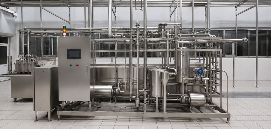 2,000 L/H 4-stage continuous plate HTST pasteurizer system in Tashkent Uzbekistan
