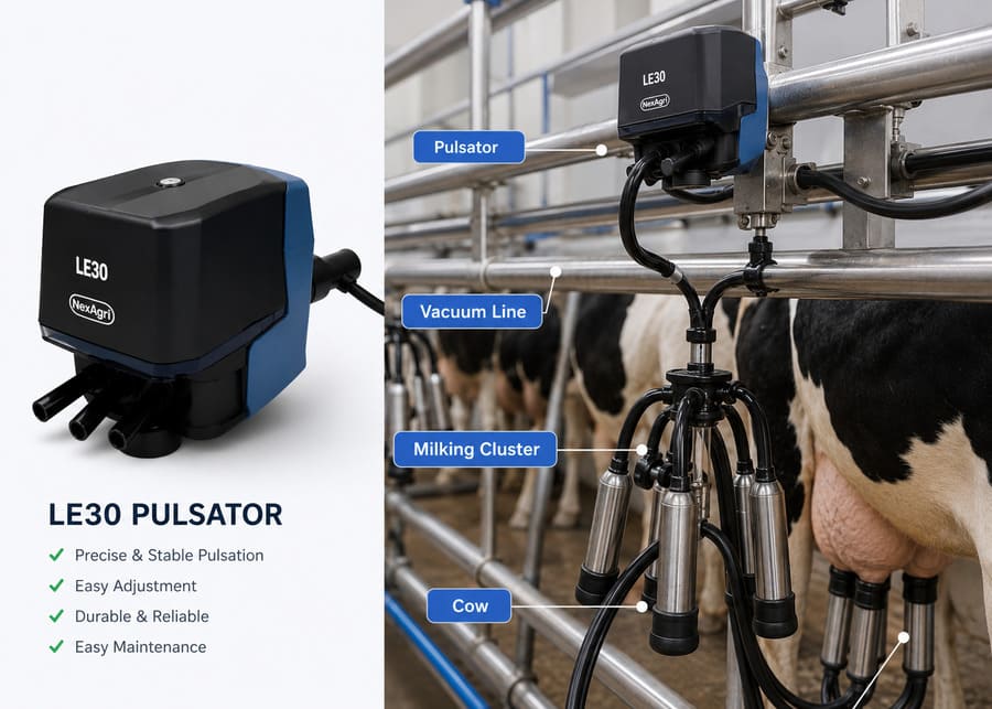 L30 Pneumatic Milking Pulsator Exploded View