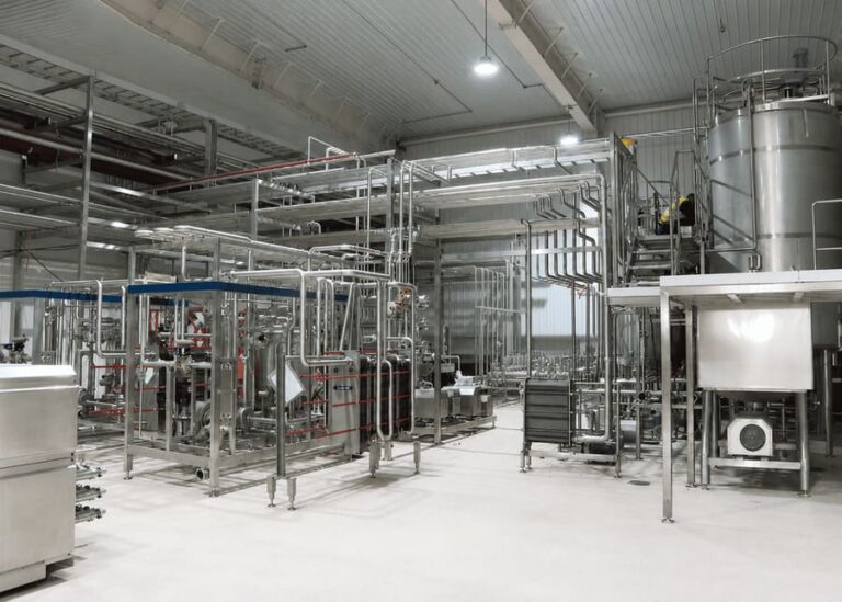 How is Milk Cooled in a Yogurt Production Line?