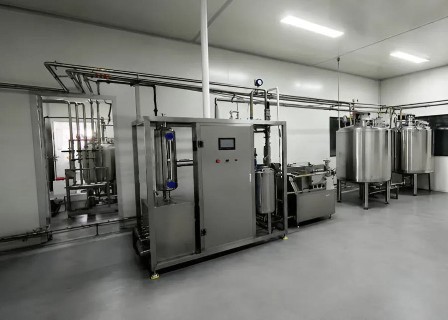 Rapid Milk Cooling System A modern rapid milk cooling system installed on a dairy farm