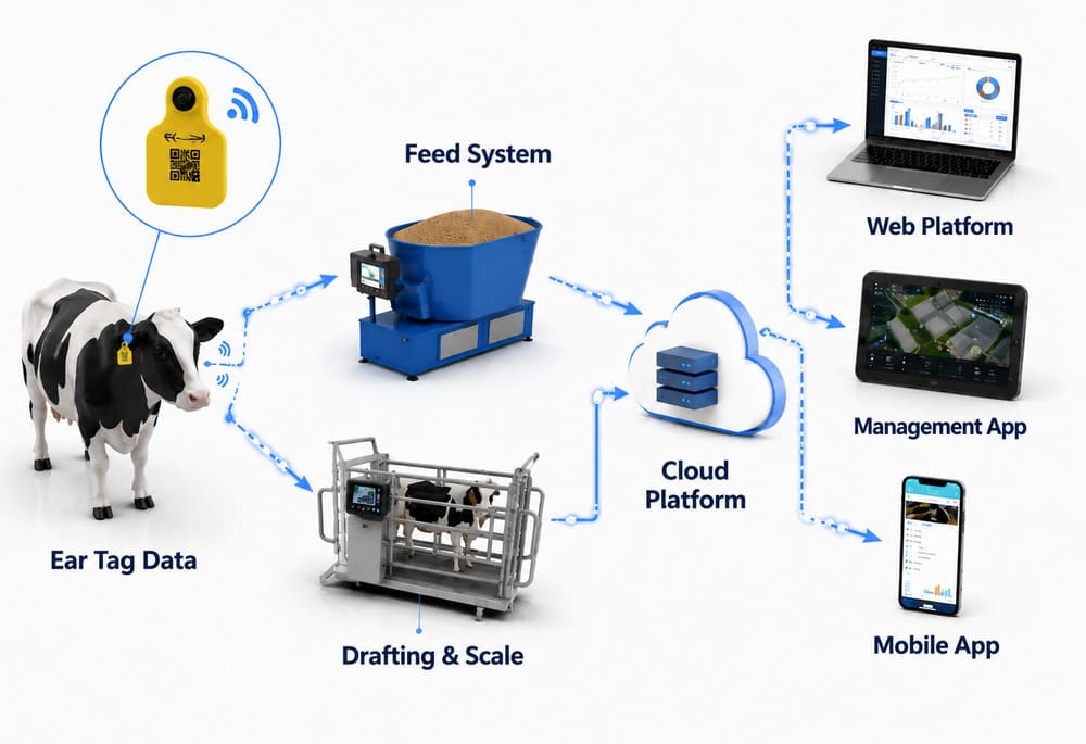 Smart Farm Machinery Integration Diagram