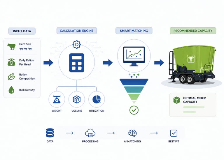 How to Choose a Cattle Feed Mixer: Farm Size, TMR Capacity, Mixer Type & Buying Guide?