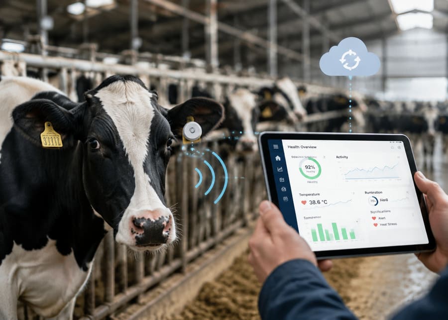 smart livestock monitoring system for early dairy herd health detection