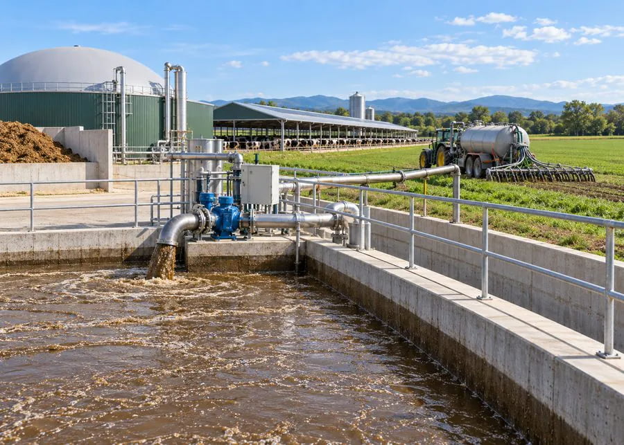 Dairy digestate storage and fertigation after anaerobic digestion