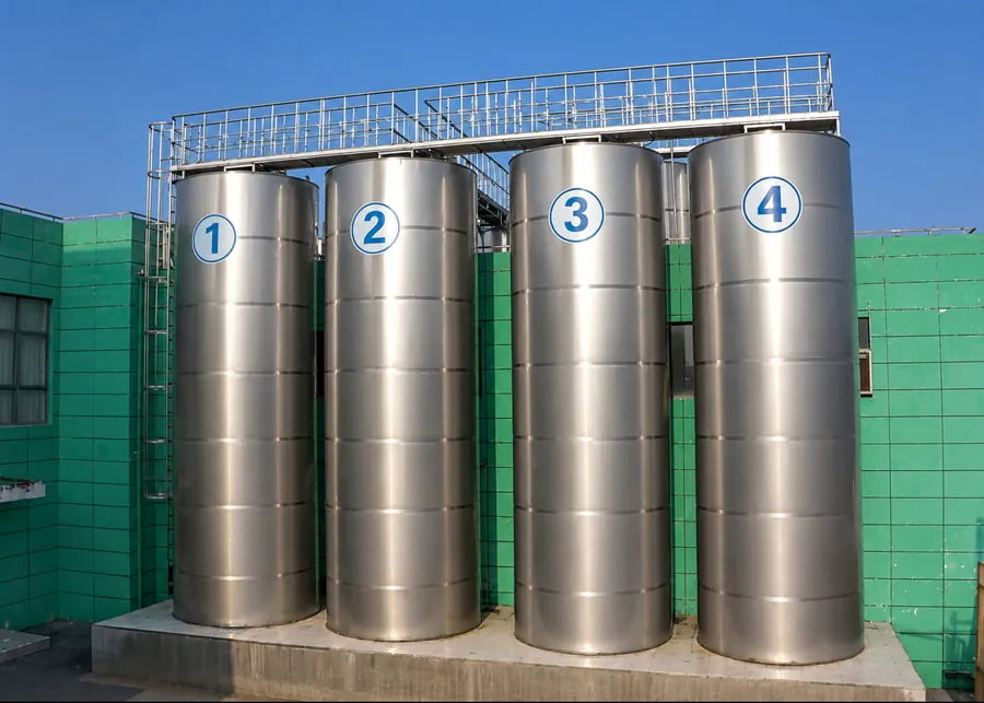 Outdoor Milk Silo Tank Farm for Phased Dairy Expansion Planning